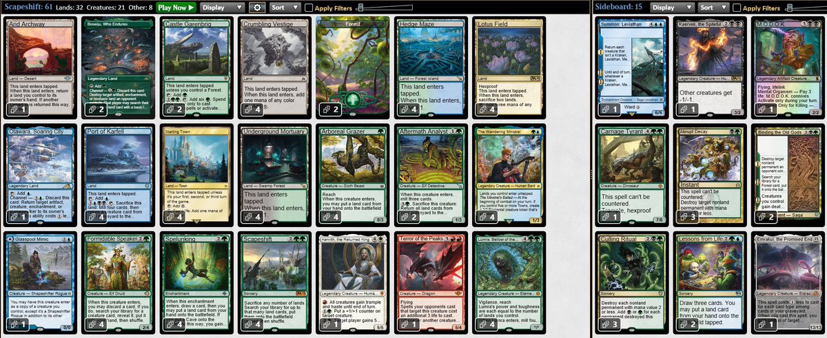 greenhouse103's tweet photo. Pioneer Challenge、決勝でスプリット。
Deck：Scapeshift
1.Izzet Prowess ×〇〇
2.Agatha &amp; Vivi ×○×
3.Mono-B ×○○
4.UB Kaito ○×○
5.Abzan Greasefang 〇〇
6.UW Control ○×〇
SE1.Mono-R 〇〇
SE2.Scapeshift ×〇〇
SE3.Split https://t.co/cOA82hkNgd