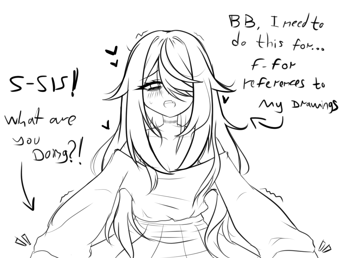 KimoFest's tweet photo. I'M DRUNK AS FCK!!! I VENT A LOT!! I JUST WANTED TO DRAW MY CUTE LITTLE SISTER GIVING ME ATTENTION! UOOOOOOOOOGHHH 😭💢 https://t.co/MYSciEmo8j