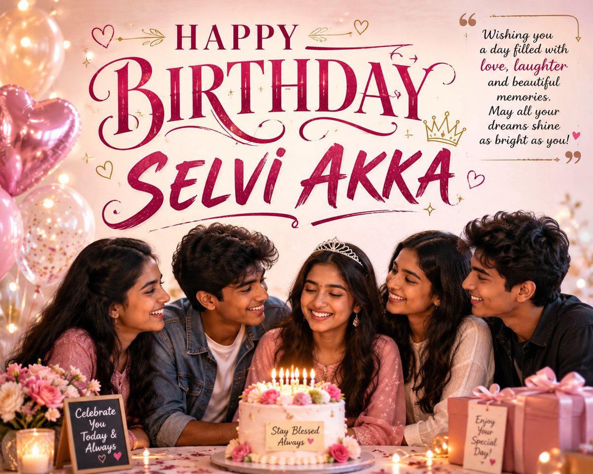 Funny_Fello's tweet photo. Happy Birthday @SelM2011 Akka

Wishing you a day filled with happiness, laughter, and countless beautiful memories. May this new year of your life bring you good health, endless success, peace, and all the happiness your heart desires. Thank you for being such a caring and inspiring person. Stay blessed, keep smiling, and may all your dreams come true ❤️