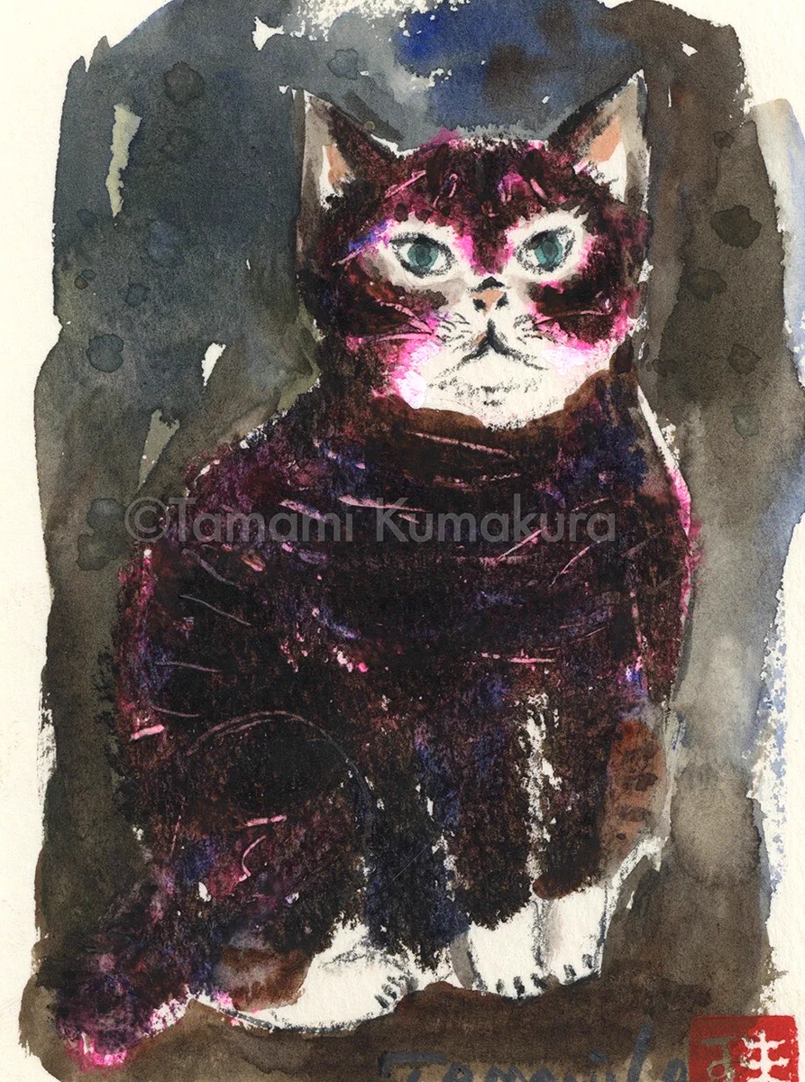 猫　サバトラ　ぬいぐるみ　マトリョーシカ　日本画　絵画　原画 くまくら珠美 on X: 