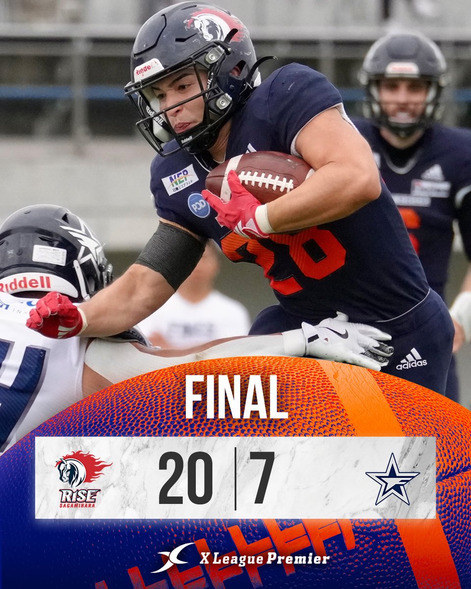 xl1996's tweet photo. 🏈GAME RESULT🏈

Xリーグプレミア 第4節
ノジマ相模原ライズ 20-7 エレコム神戸ファイニーズ
📍相模原ギオンスタジアム

#アメフト
#Xリーグプレミア
#xleaguepremier https://t.co/u24BHWRpun