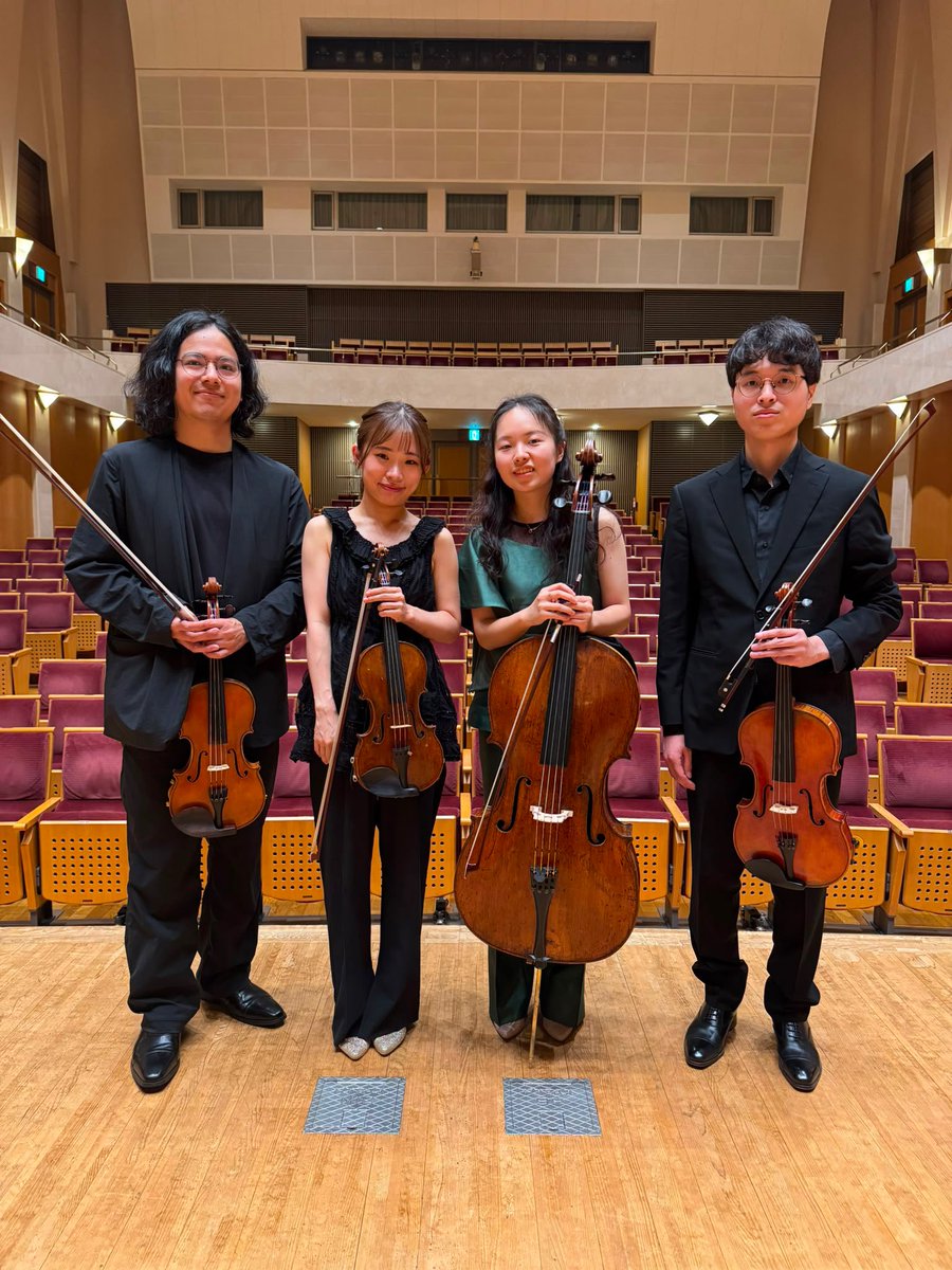 quartet_integra's tweet photo. 日本公演すべて終わりました！聴きにきてくださったみなさまありがとうございました😊次回の日本公演は2027年1月になります。 https://t.co/GluZd8AEbi