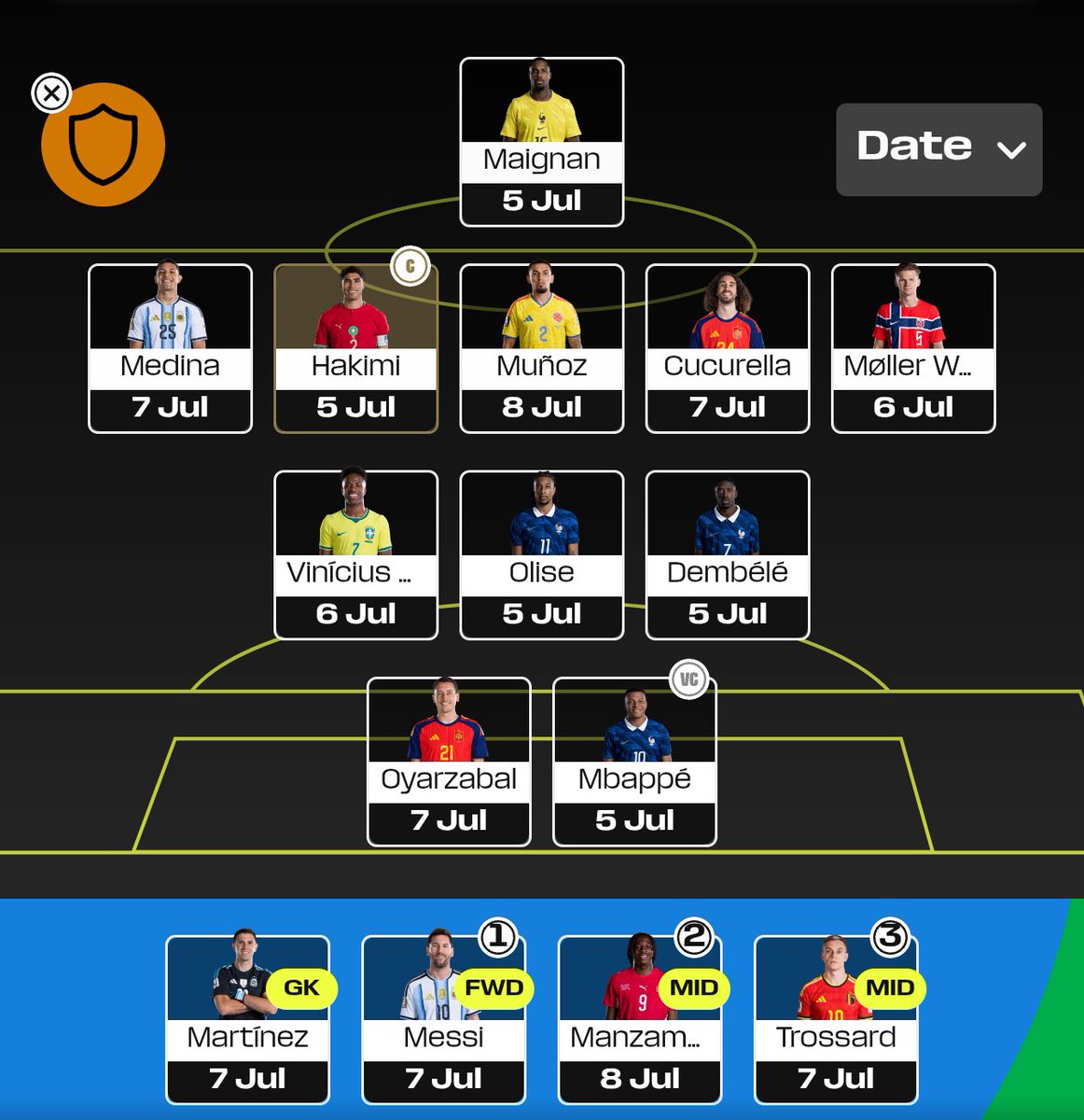 FPL_coffee's tweet photo. MD5  Clean Sheet shield activated

C : Hakimi first 

#WorldCupFantasy #WCFantasy https://t.co/PkERWgf9KU