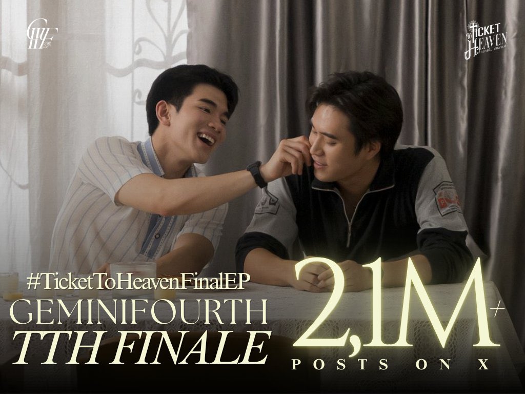 theint75428's tweet photo. 2.1 M ✅ 

Let’s go to 2.2M 

2.5 M ထိတော့ရောက်အောင်သွားနိုင်တယ်မလား အဲ့ထပ်ကျော်ရင်တော့ ပိုကြိုက်တယ်လေနော့ 

GEMINIFOURTH TTH FINALE 

#TicketToHeavenFinalEP https://t.co/cym6ApHKC2