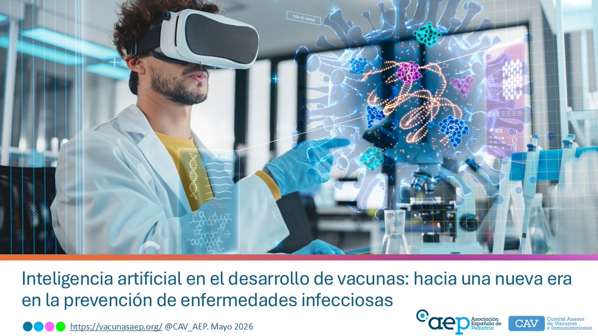 CAV_AEP's tweet photo. La IA está redefiniendo no solo el tratamiento de enfermedades infecciosas, sino de manera muy especial, el ciclo completo de vida de las vacunas. El gran reto sigue siendo la calidad y diversidad de los datos, junto con cuestiones éticas y regulatorias. 
https://t.co/JRXD9wdgQv https://t.co/X0943cenxg