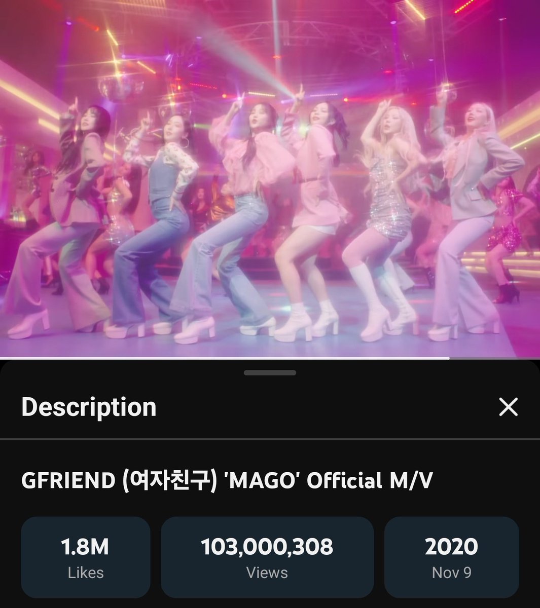 GFRDstats's tweet photo. GFRIEND's 'MAGO' MV has surpassed 103 Million views. Keep streaming Buddies

🔗 https://t.co/278DQ2Id6f

#GFRIEND #여자친구 https://t.co/1jjEnNrTKI