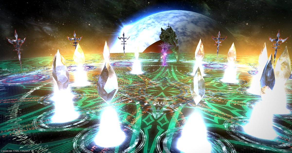 MioLiz_ff14's tweet photo. 蒼天を終える前に、ずーっと手つかずだった極ナイツを開放してぶちのめしてきました　異邦の詩人経由で開けるのってこれが初だっけ
…ドロップしたナイツ武器を試着しただけでなんか胃の辺りからこみ上げてくるから、多分あいつらのこと一生許せない https://t.co/s7IR792dmG