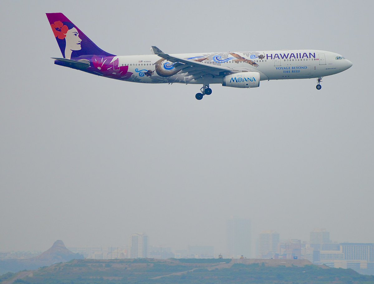 sky302tfs's tweet photo. #RJTT
#N381HA
#モアナと伝説の海
羽田初飛来❓
モアナ塗装を施した機体が都心ルートで羽田の16Rへ滑り込んで来ました(^-^)✨️
遠いけどディズニー背景💦 https://t.co/cYahRsnZ3K