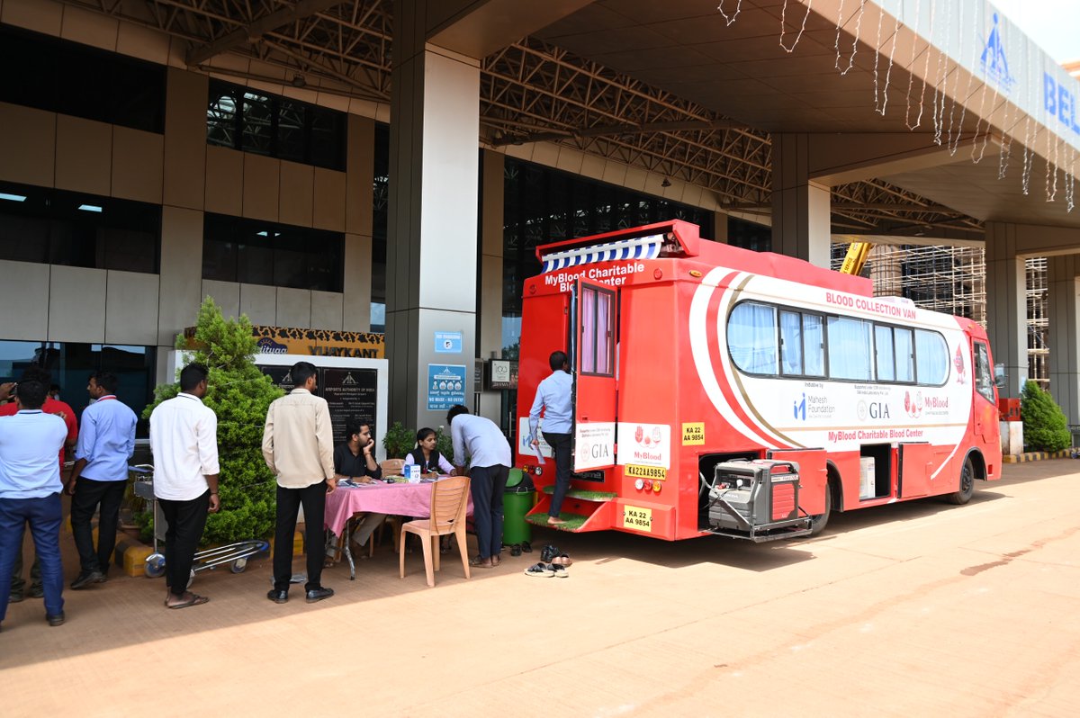 maheshfoundatio's tweet photo. Mahesh Foundation's MyBlood Charitable Blood Bank, in association with the Airport Authority of India, Belagavi Airport, Sambra, organized a Blood Donation Camp to promote voluntary blood donation and community service. The initiative strengthened the availability of safe blood https://t.co/vi9VGfnprq
