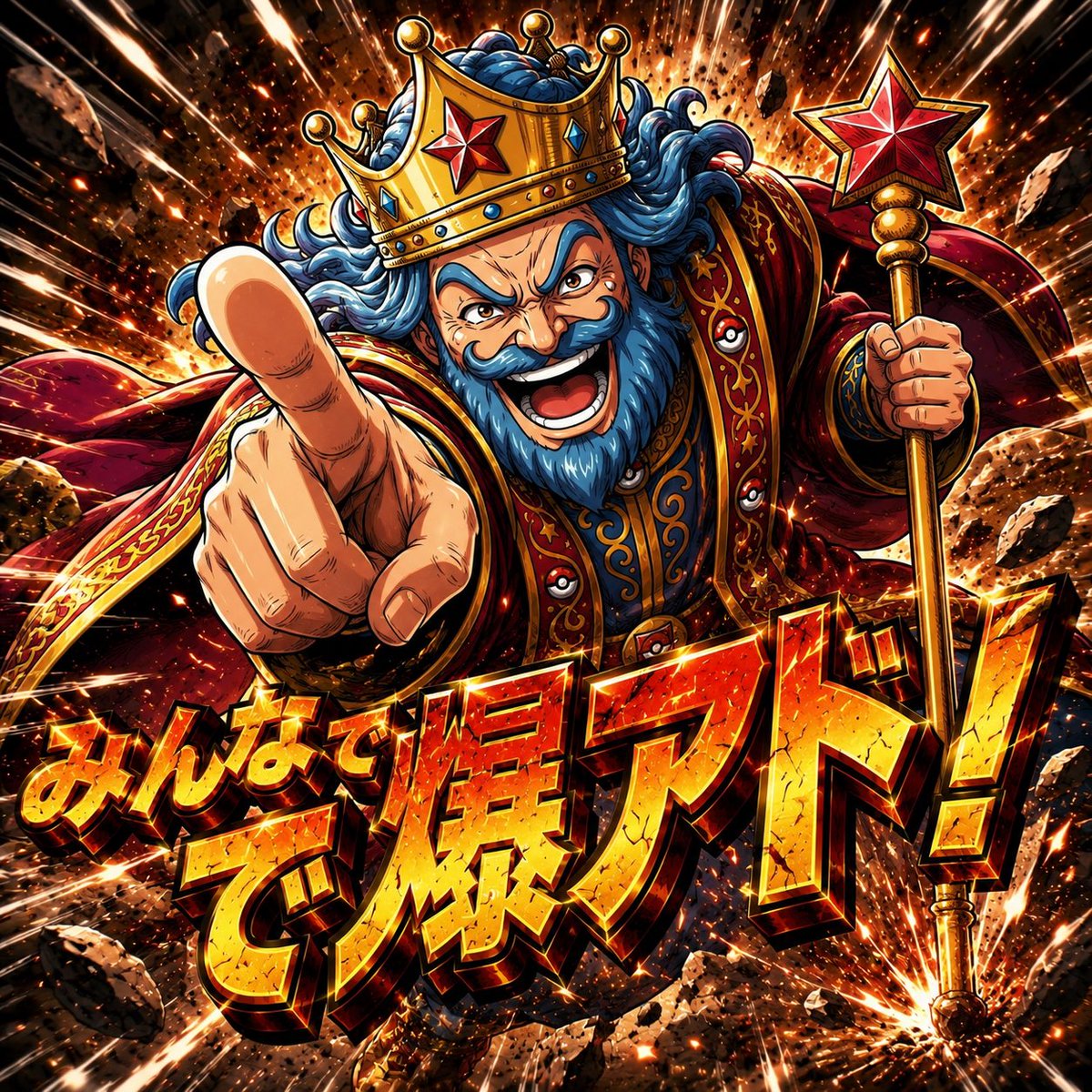 king_oripa01's tweet photo. 👑キングオリパ プレ企画👑
今日もキングがやってきた....!!!

本日、どこかで
500pt〜10,000ptをランダム配布します🎉

突然あなたに
ポイントが降ってくるかも…🔥

✅参加条件
・この投稿をリポスト
・引用元もリポスト
・アカウントフォロー

さらに本日課金してくれた方は
当選確率UP🚀

新規様も常連様も参加OK！
課金スクショもお待ちしてまする🫠