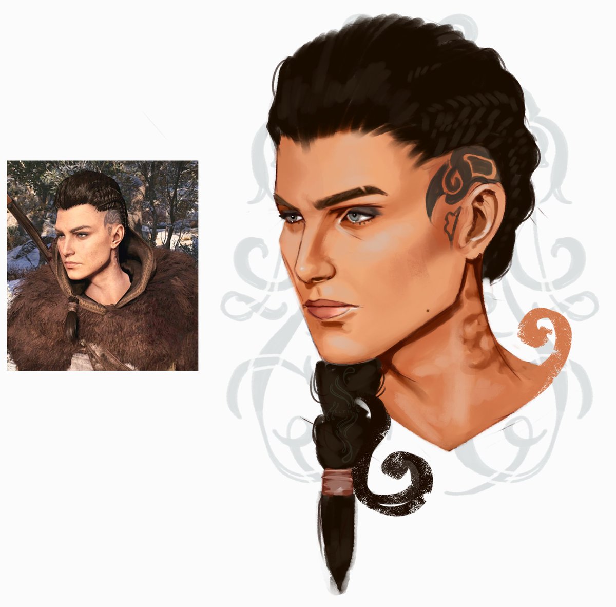 acnectisv2's tweet photo. eivor, wolf-kissed doodle <3 #acvalhalla #fanart https://t.co/Ca9UDlQuJn