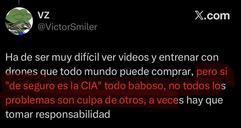 FernanA_09's tweet photo. @VictorSmiler @elcriticopol A ver tontito todo comenzó por esta pendejada que pusiste, cuando yo te estoy diciendo que la CIA y EU está inmiscuida con el narco https://t.co/qcvVjVgyoK
