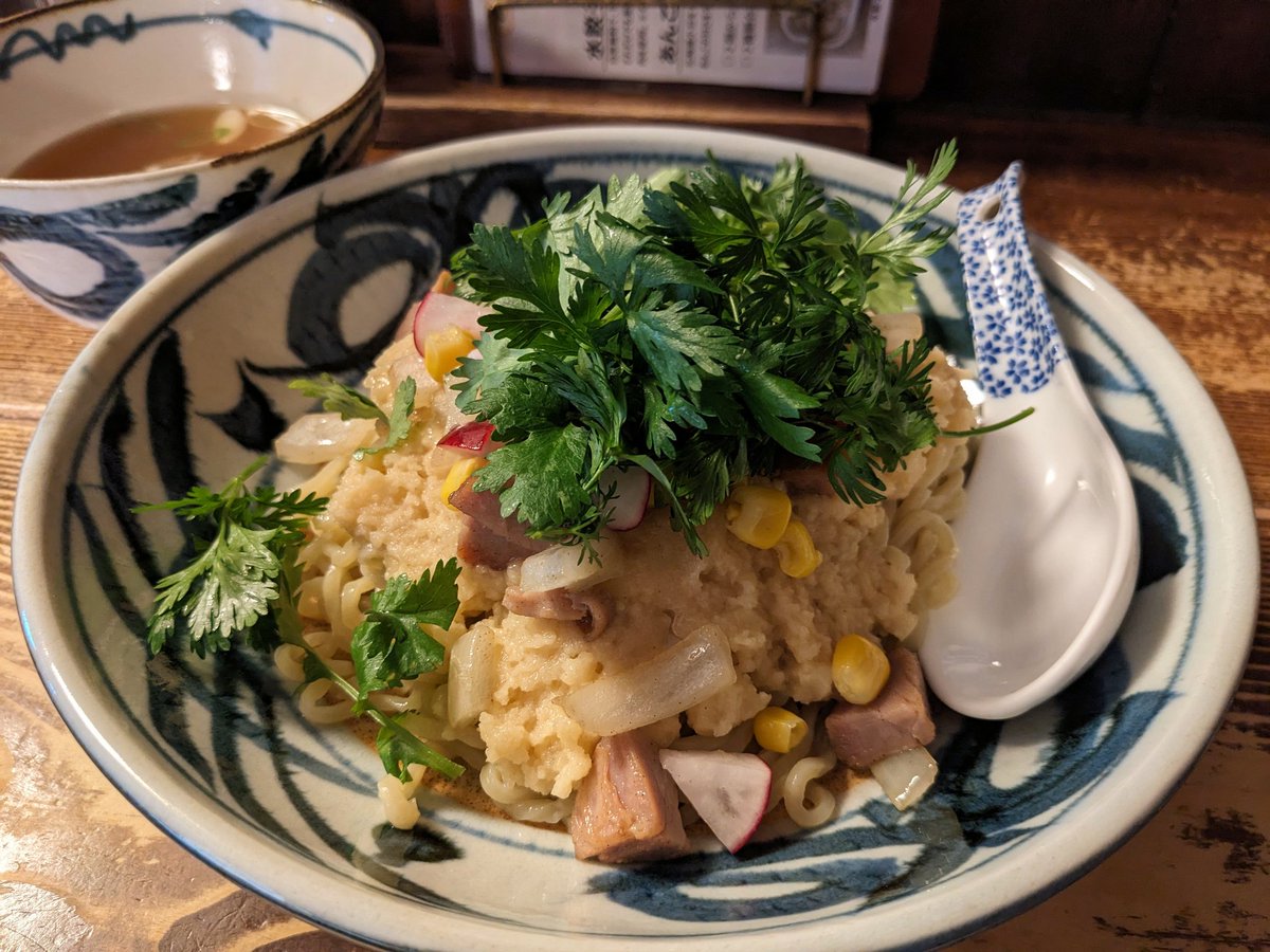 cant505's tweet photo. 拉麺酒房 熊人＠上田市で冷し鶏白湯。 https://t.co/BrajbLqSOW