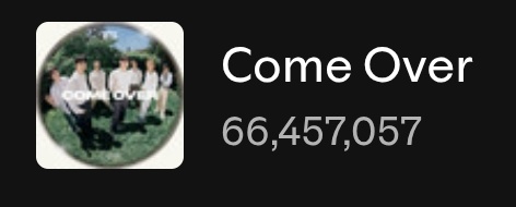 minygthv7's tweet photo. Come Over — Spotify Counter

07/02 — 2,137,926

Total: 66,457,057 https://t.co/9KAf3LQgX6