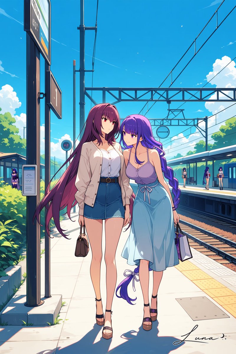 Luna_AIart_'s tweet photo. お疲れ様です🌆

夕方はスカサハと影💕

存在しない記憶を見てます…☺️

SFW illustration. No nudity, no suggestive intent.

#AIart #AIイラスト https://t.co/konYbU6dWd
