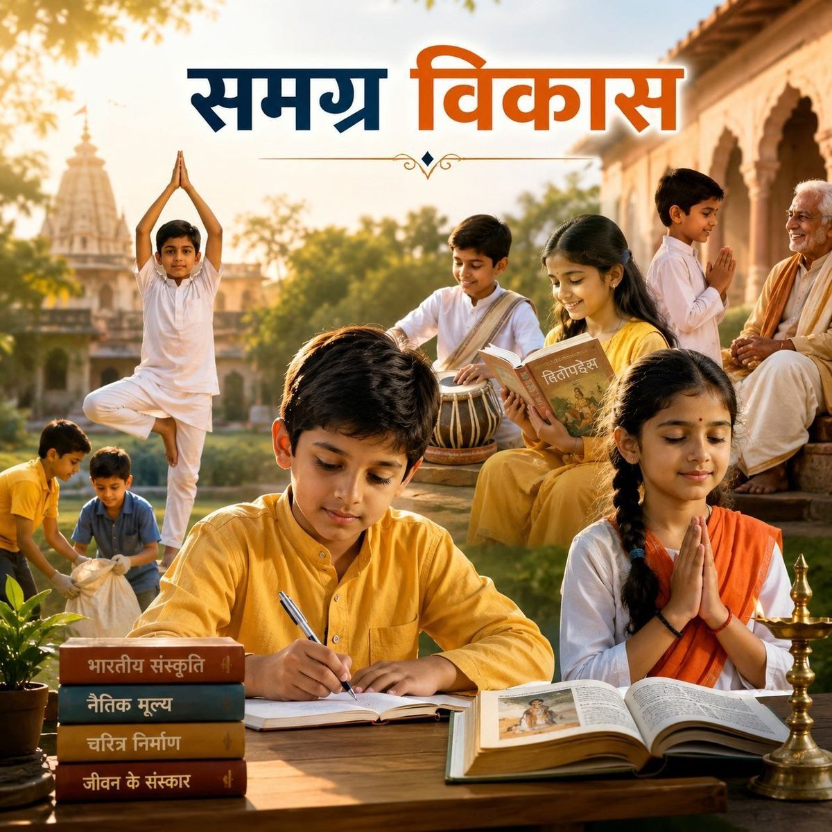 sheetalbhavsar5's tweet photo. @jagohindustani_ भारत का भविष्य केवल आधुनिक ढाँचों से नहीं, बल्कि संस्कारित पीढ़ी से सुरक्षित होगा। Bal Sanskar Kendra बच्चों में नैतिक मूल्य, अनुशासन और भारतीय संस्कृति का संचार कर Samagra Vikas का मार्ग प्रशस्त कर रहे हैं। ऐसे सेवा केंद्रों का संरक्षण आवश्यक है। #SaveAshram https://t.co/rIZG5HiNYr