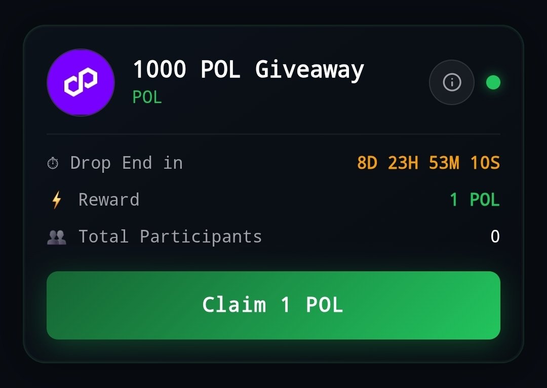 ChainDropHub's tweet photo. 🎁 New EarnDrop Live on ChainDrop!

💰 1 $POL Each • First 1,000 Users (FCFS)

✅ Claim: https://t.co/eEYWFLRztJ

🚀 Go to Earn Option &amp; Complete Simple Tasks 

🗓️ Promo Code: 13 July • 14:30 UTC https://t.co/W2aJSPJOiJ