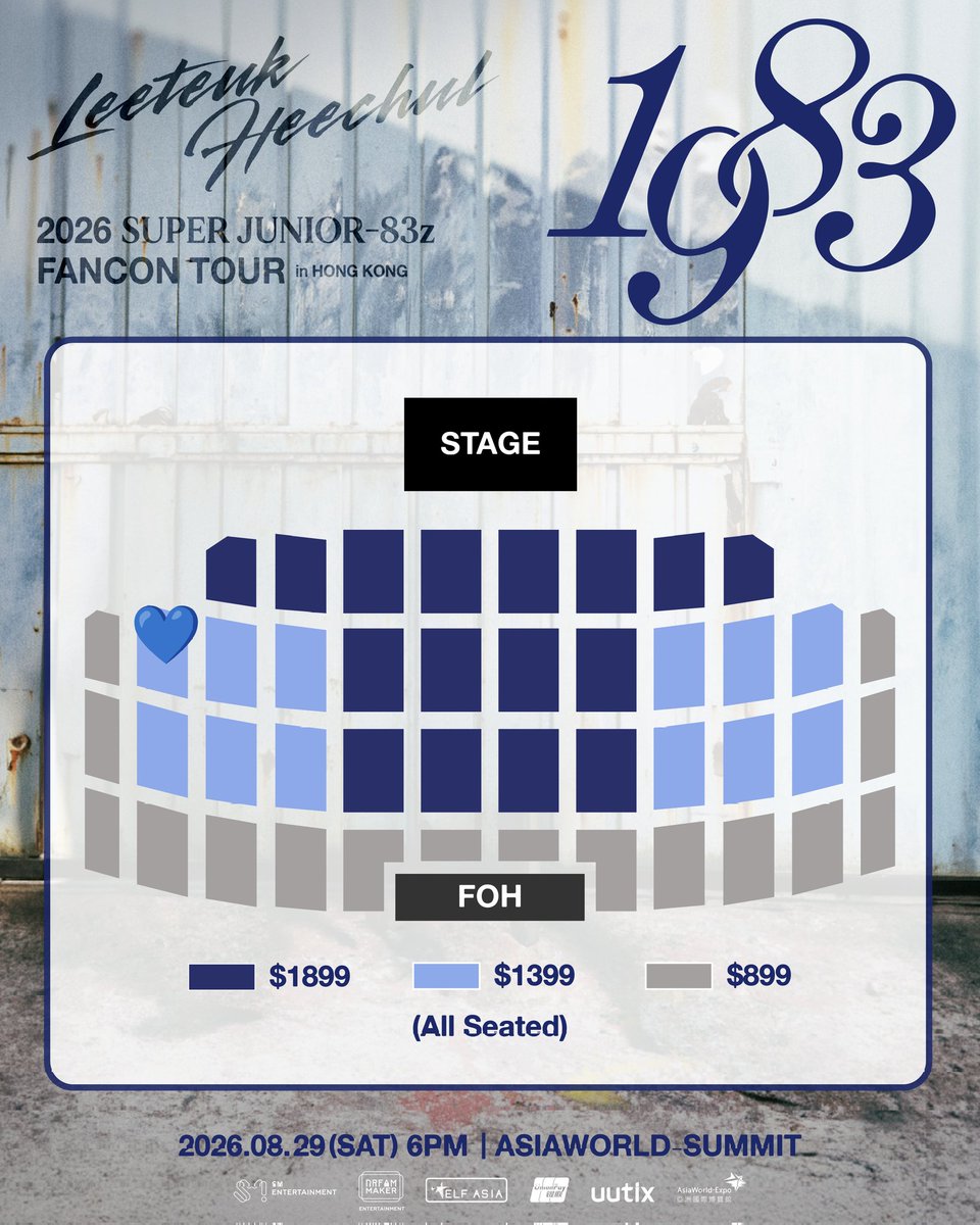aTwoELF's tweet photo. [WTS / LFB] 
2026 Super Junior - 83z (Leeteuk Heechul) FANCON TOUR [1983] 

Singapore 🇸🇬
1x Cat K Row KB middle seat
HK 🇭🇰
1x 1399 Blk B Row G
Bangkok 🇹🇭
1x VIP 710 Row F <7

Selling at original price 
Accept : PayPal / HKD / RMB /WOW Pass KRW https://t.co/c1zhOvNDuS