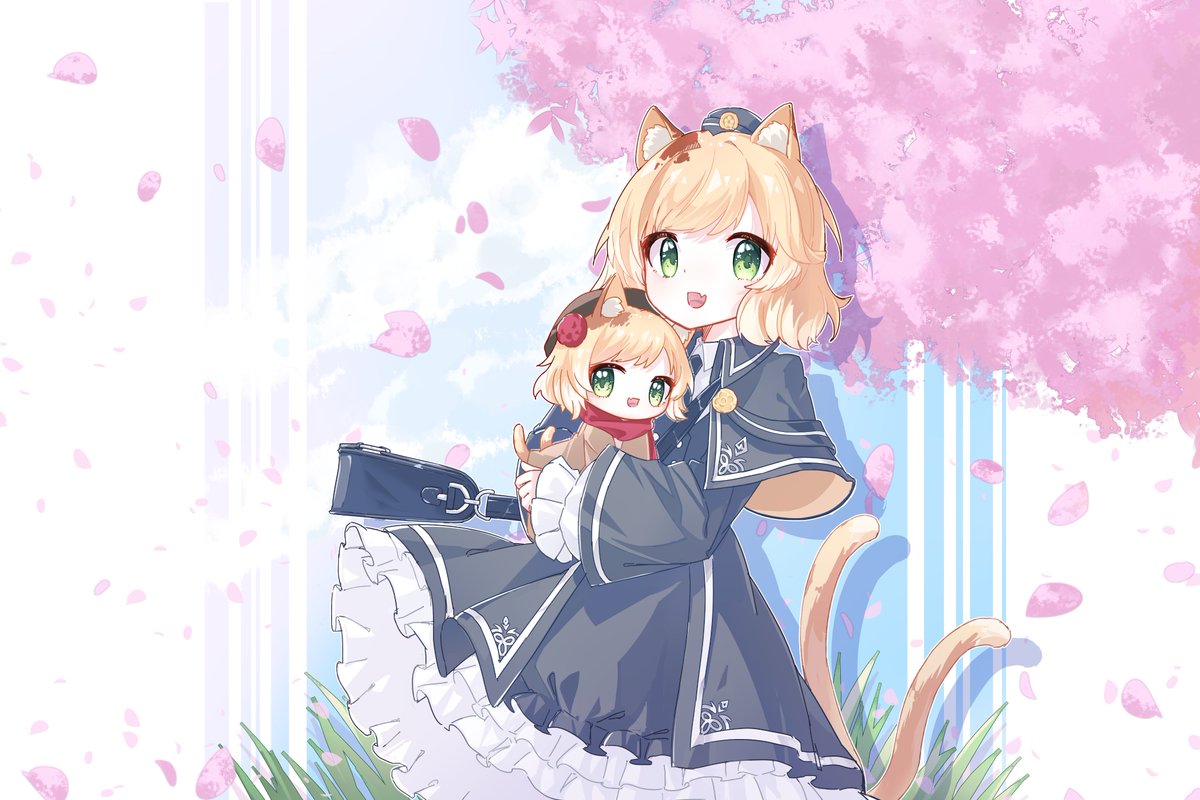 owo12791594's tweet photo. @AparallelX 感谢老师的创作！！非常好的慕斯——
春の日に 桜のもとに 猫連れ 旅ゆく道の 花の香ぞする
Beneath the bloom of spring’s own cherry trees, the cat wanders forth—a traveller in pink-tinted days. https://t.co/OBHNw6A3Bd