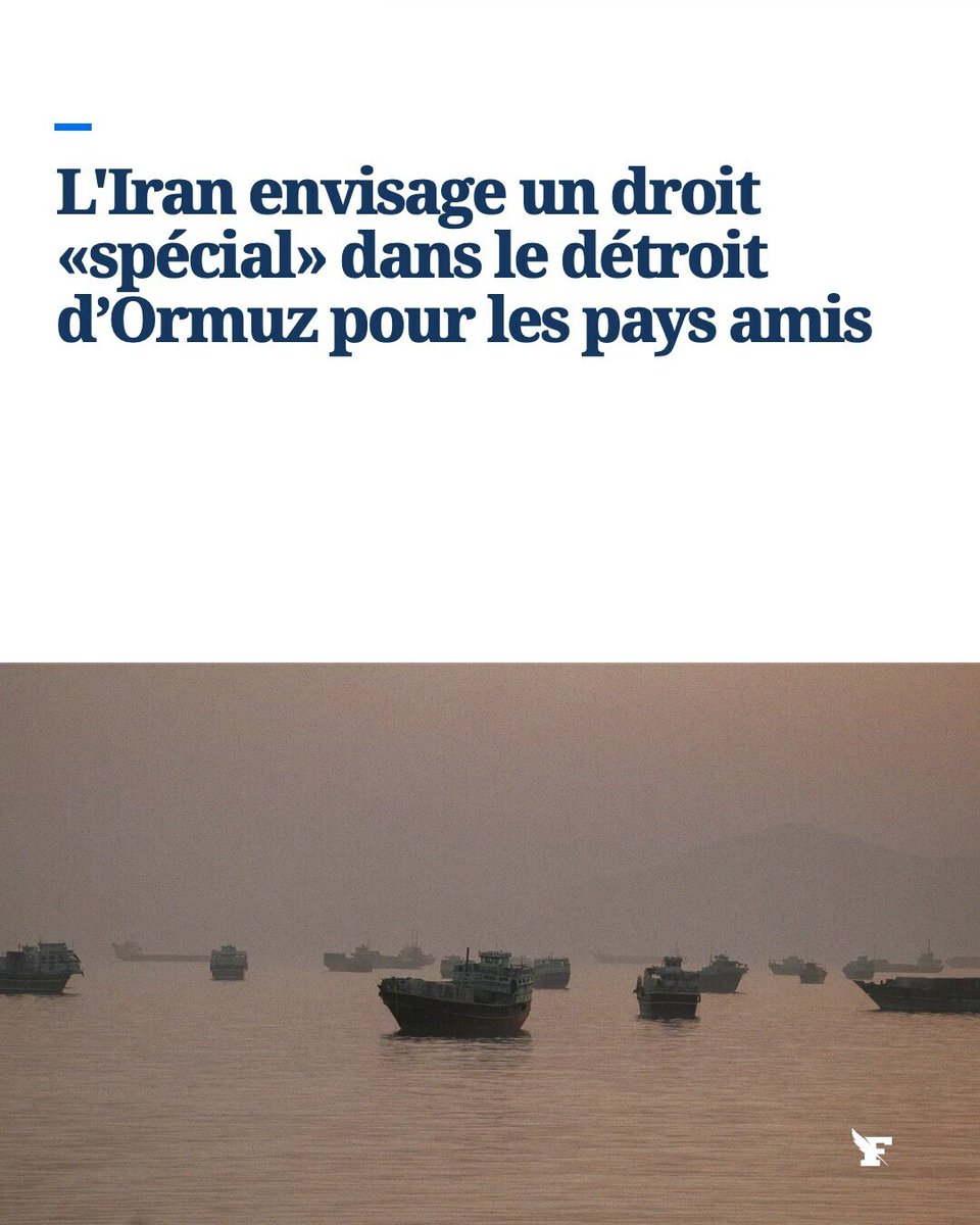Le_Figaro's tweet photo. L'Iran envisage un droit «spécial» dans le détroit d’Ormuz pour les pays amis -> https://t.co/ZVQXlxr3FN https://t.co/QCLJ4CfpQJ