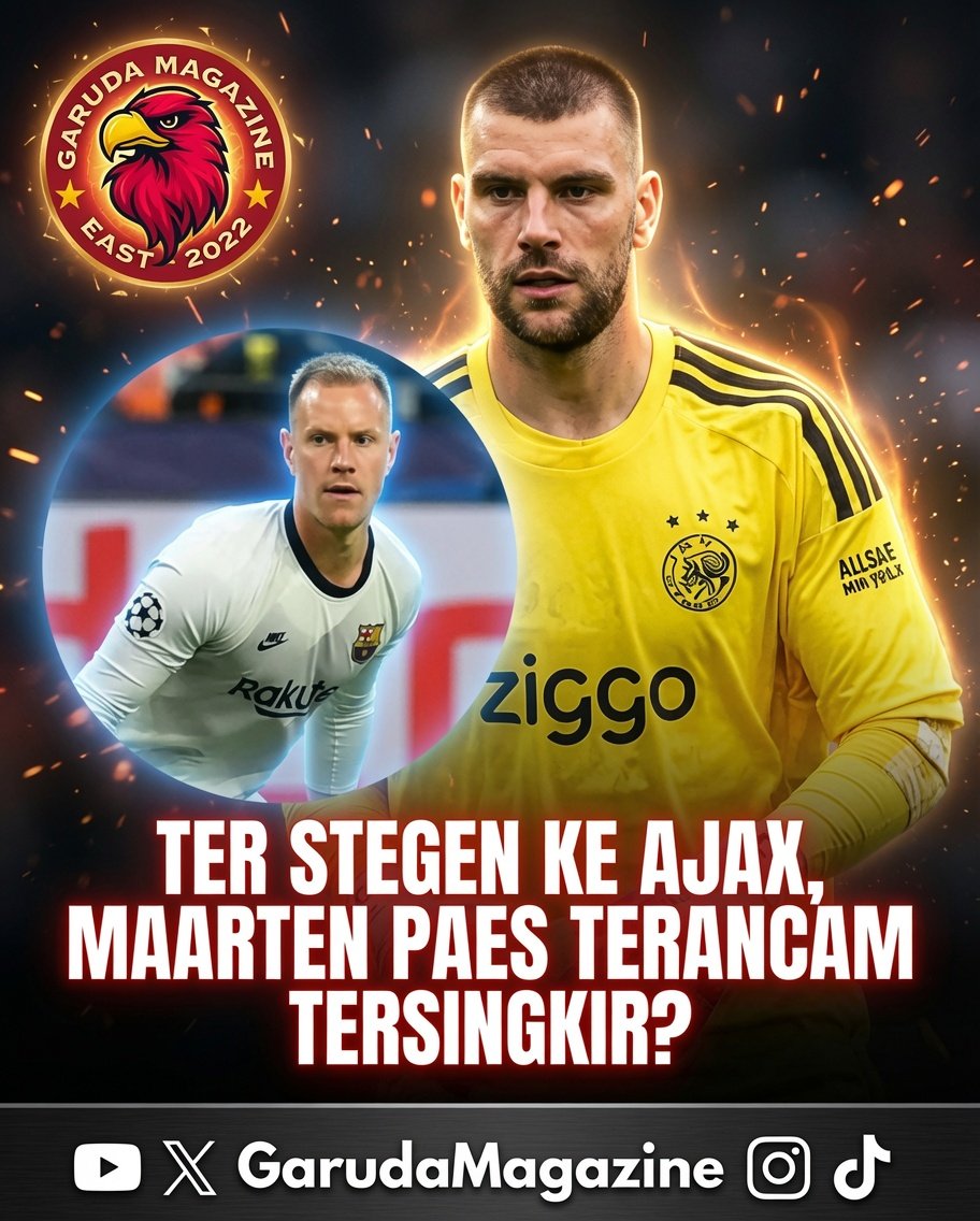 GarudaMagzn's tweet photo. 🚨 BOM TRANSFER! Ter Stegen Resmi Menuju Ajax Amsterdam!

Kiper legendaris Barcelona ini siap meminjamkan pengalamannya hingga Juni 2027. Maarten Paes yang mulai menemukan ritme, terancam tersingkir dari starting XI?

Siapa yang bakal jadi kiper utama Ajax musim depan? 👇 https://t.co/iWuBEUqSeO