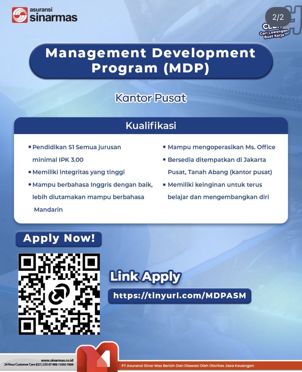 genzcorporation's tweet photo. LOKER MT SINARMAS👇👇 https://t.co/xk8OiEWVJi