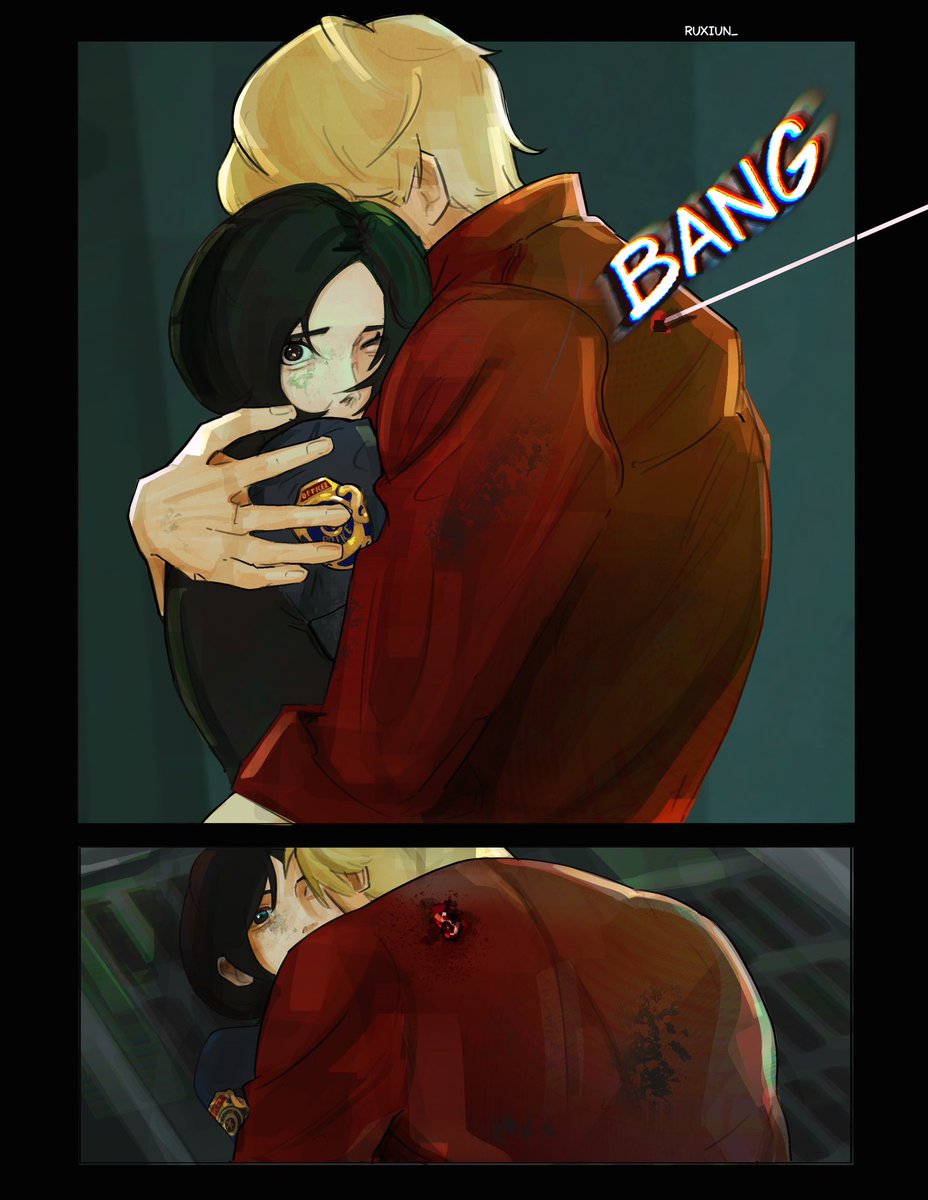 ruxiun_'s tweet photo. RE2R Reverse AU with Rookie Cop Ada x Mercenary Leon — Bridge Scene Part 2 

Aka Aeon in another life angst [1/3] https://t.co/3MyDIHplnm