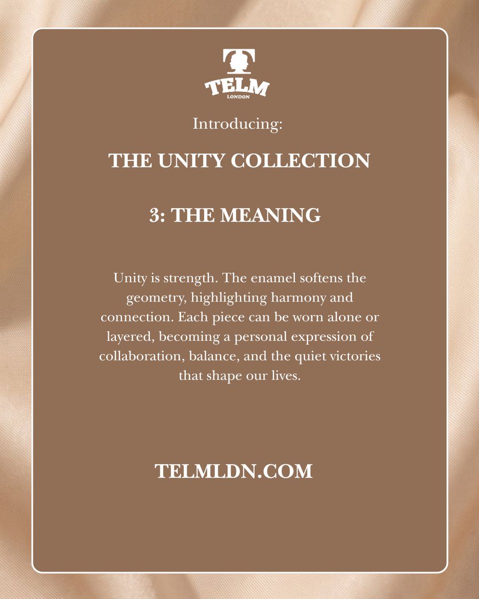TelmLondon's tweet photo. Introducing - The Unity Collection: 3) THE MEANING 

First 50 pre-orders include an exclusive mystery gift. 

Launching 31st July! 

#ElegantAccessories #FineJewellery #TelmLondon #unisexjewellery https://t.co/Tey3hkeMAQ