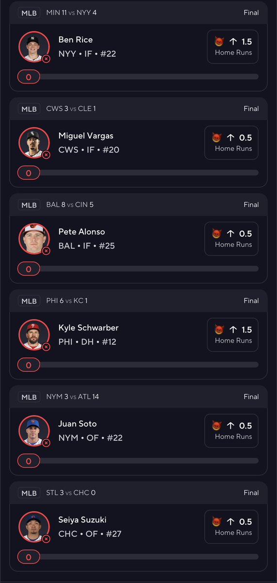ourworld_alt's tweet photo. Man either MLB HRs are cooked for I be picking wrong. But I am tired of not hitting a HR ticket. https://t.co/IzbMpfOwkr