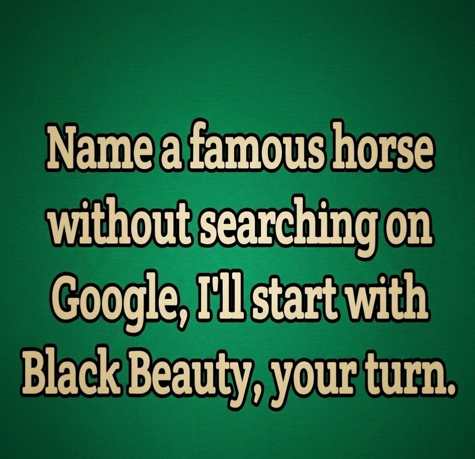 shouq_al90149's tweet photo. Name a famous horse ?? https://t.co/bHCzZ60oMg