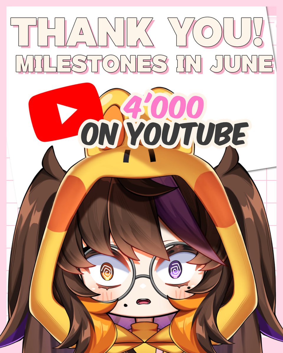 myusagii's tweet photo. Thank you for all the support on YouTube ❤️ 
Already speedrunning my way to 5K! https://t.co/PEKruPGsQY