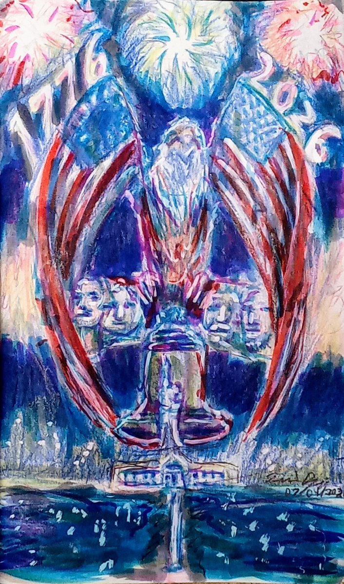 EvansDigregorio's tweet photo. "Fourth of July, America's 250th anniversary, 1776-2026"
5.5X8.5, pen and ink
#TraditionalArt #holiday #FourthofJuly #fourthofjuly2026 #America250Year https://t.co/T6zqFsuMdz