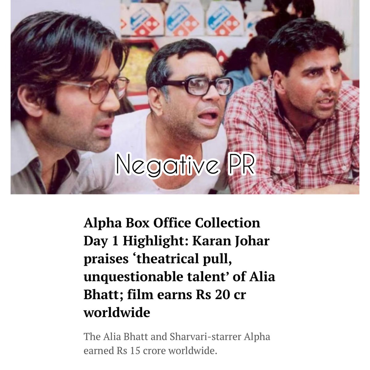 ProfesorSahab's tweet photo. A lot of negativity before release, but the audience seems to have a different opinion. A solid beginning for Alpha. 

Negative PR after seeing Alpha hit at box office:- https://t.co/5L4oKEMy4r