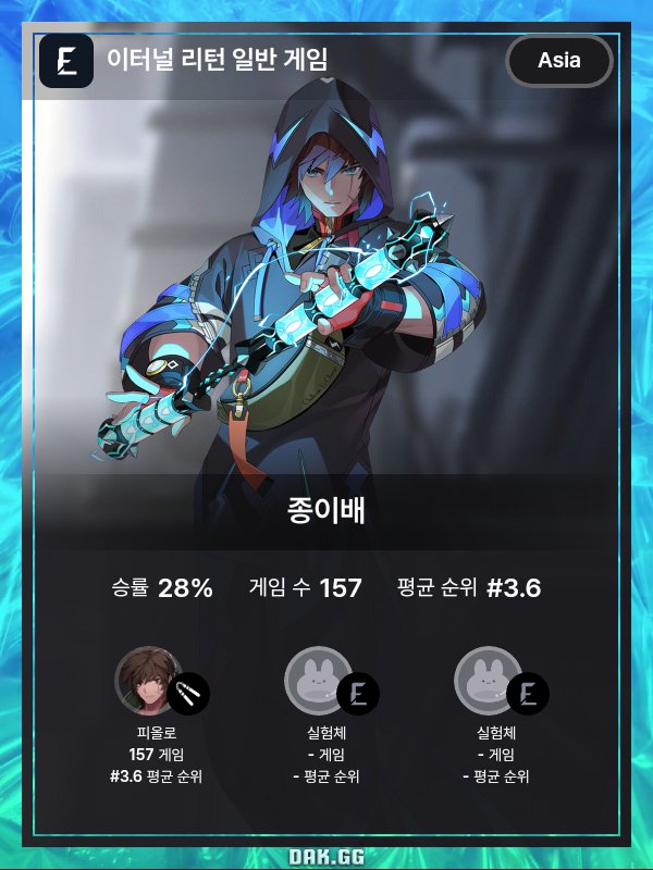 e_bea1117's tweet photo. #이리_트친소
#이터널리턴_트친소
본계 해킹당하고 강제이주당한 이배입니다..
일겜 자주합니다.행사 자주 갑니다. 코스 가끔씩 합니다. 흔적 남겨주시면 무멘팔로 찾아가겠습니다. 선팔은 자제부탁드립니다🙇 https://t.co/oVpBgDP2Qw