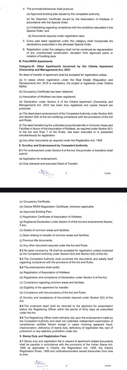 surya1618's tweet photo. 🚨 Occupancy Certificate (OC): The Missing Link in Odisha's Apartment Registration SOP NO: 25800 19 JUN 2026
NOTE :
#JustThink OC FIRST, Then Resale / Registration.
#Will the Government guarantee Occupancy Certificate (OC) compliance when builders have remained silent, non-compliant, or even absconding for decades?
Without a legally valid OC, how can resale or registration alone safeguard the interests of flat buyers?
@HUDDeptOdisha @dr_kcmahapatra @MohanMOdisha
@SecyChief @ushapadhee1996 @arvindpadhee
***********†**************************
The new SOP provides a mechanism for registration of Pre-RERA Category-I and Category-II apartments. However, it remains largely silent on the most critical issue #Occupancy Certificate (OC).
🔹 Category-I (Resale by Existing Flat Owners):
***************
Thousands of flat buyers have been residing in their apartments for years without an Occupancy Certificate.
The SOP enables them to execute resale deeds, but it does not answer:
• When will these apartment projects receive an OC?
• Will future buyers continue to purchase flats without statutory occupancy approval?
• How many generations of buyers will inherit the same compliance gap?
🔹 Category-II (Unsold Inventory of Builders/Landowners):
***************************
The SOP allows builders and landowners to register and sell their remaining inventory in eligible pre-RERA projects.
However, there is no corresponding requirement or time-bound framework to obtain the long-pending Occupancy Certificate before those sales take place.
This creates a perception that the process facilitates transfer of inventory while leaving the core compliance issue unresolved.
⚠️ The Fundamental Question
If an apartment project has remained without an Occupancy Certificate for 10–20 years, should the focus be on enabling further sales, or on ensuring statutory compliance first?
📌 Homebuyers Need Answers
✅ When will legacy apartment projects receive their #Occupancy Certificates?
✅ Will the Government establish a time-bound mechanism for issuing #OCs where projects are eligible?
✅ How can a prospective buyer confidently invest life savings in an apartment when the project still lacks an Occupancy Certificate?
Registration may transfer ownership, but an Occupancy Certificate provides confidence that the building has met the statutory requirements for lawful occupation.
Legacy apartment owners deserve a permanent solution not merely a mechanism to continue registration without resolving the long-pending issue of #Occupancy Certificates.
#OccupancyCertificate #Odisha #ApartmentAct #HomeBuyers #ConsumerRights #RealEstate #Housing #ORERA