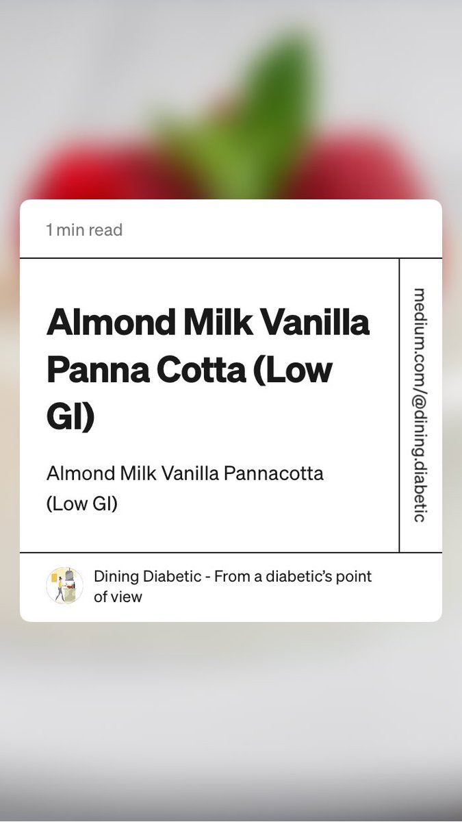 Dining_Diabetic's tweet photo. This #lowGI #NoSugar vanilla almond pannacotta is delicious, and quick and easy to make. https://t.co/ug8rhoVcM5 https://t.co/HbcOd8V1T8
