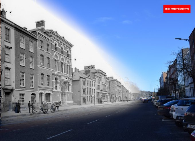 Fiona_Forde_Irl's tweet photo. Timewarp photo of South Mall #Cork then (1870s) & now. On the botton left you can see a horse drawn fire tender #TimewarpCork #LoveCork #PureCork #CorkLike https://t.co/5igefegzyI https://t.co/wL3tfYBYUJ
