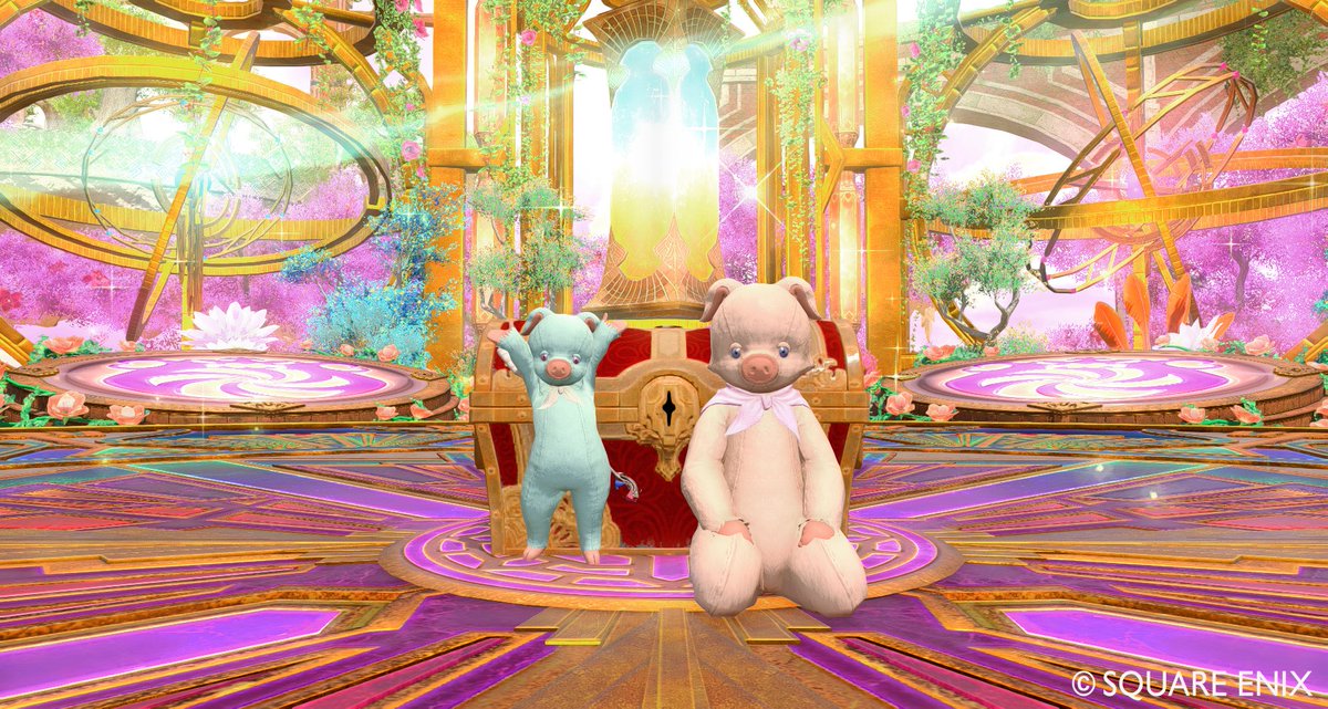 Shiny_Luna07's tweet photo. ぽんちゃんと地図S4行ったぶう～🐷🗺
2枚やって1枚目で最終までいけたぶひー🎉
めちゃ満足したぶうw

#FF14 #ララフェル #ポーキー https://t.co/jRtrwEG5PY