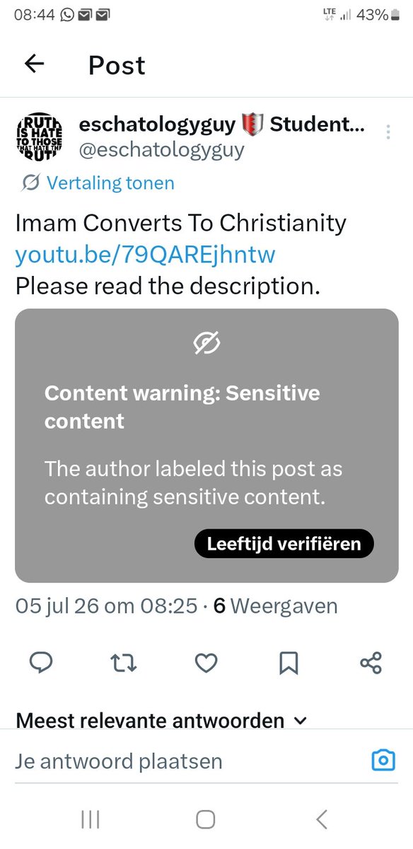 FreeBioFrance's tweet photo. @eschatologyguy Wow! Those who seek the truth will find it! 
Ps, you've labelled all your posts as sensitive content? https://t.co/2oBcrcOvyE
