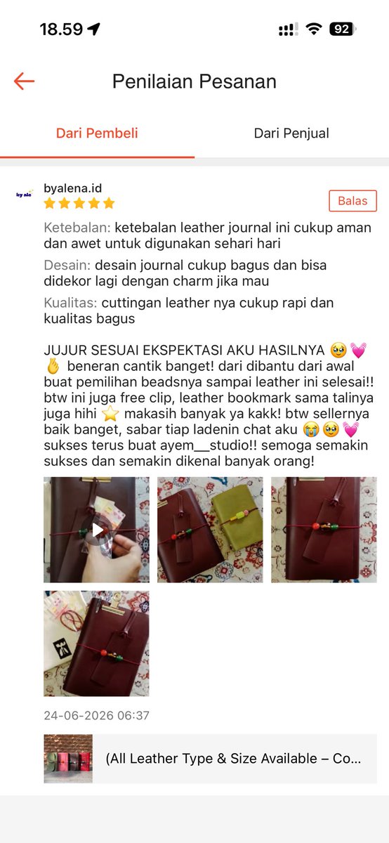 rubik0nt's tweet photo. so grateful for every single review🥹🤍
thankyou for all the love, support, and kind words. semoga usaha kecil ini bisa terus bertumbuh, reach more people, and bring happiness to many others!🥰🫶🏻 (ig: @ayem___studio) #leatherjournal https://t.co/EtOq5C9Tlg