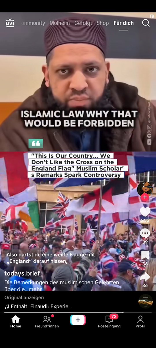 AldousHuxIey's tweet photo. 🏴󠁧󠁢󠁥󠁮󠁧󠁿🛫🏜️Gelehrter Asrar Rashid erklärt England zu „unserem Land“ und will das Kreuz auf der Nationalflagge abschaffen – erinnert ihn zu sehr an Kreuzzüge.
Ein weißes Tuch tut's laut Scharia auch. Wer braucht schon Geschichte, wenn man sie weghandeln kann? 🤯 https://t.co/garM8g9ijK