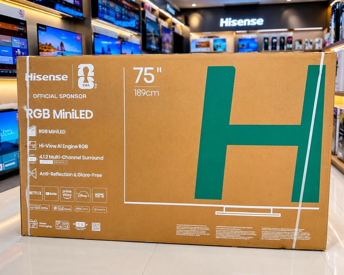 BxHomeStore's tweet photo. HIGH QUALITY HISENSE TV  TOLEO LA 2026 🔥

Hisense 75" RGB MiniLED
Model: 75UR9S

💰Tsh 5,000,000

☎️Piga: 0754604534
📩DM: https://t.co/Jk0Fus3XRH https://t.co/MxBIO33KU4