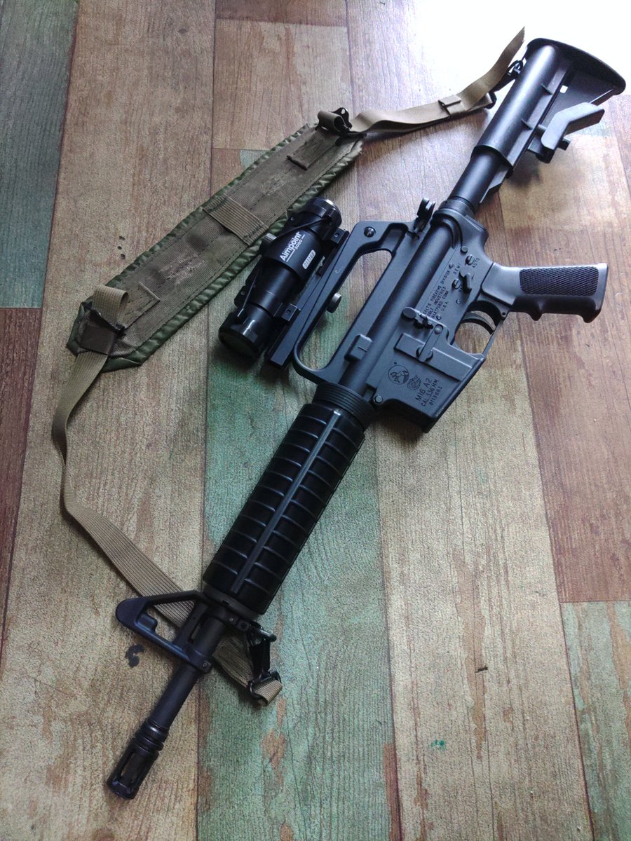 k610ne's tweet photo. Hなスリング😏
#BaseEXCHANGE  さんお手製♪
67装備HサスペンダーのM60用改造スリング
CAR15系にも使えるな👍️
買った買ったぁ！
#サバゲ
#m733 
#岡崎市
#car15 https://t.co/BEPo4zyaDM