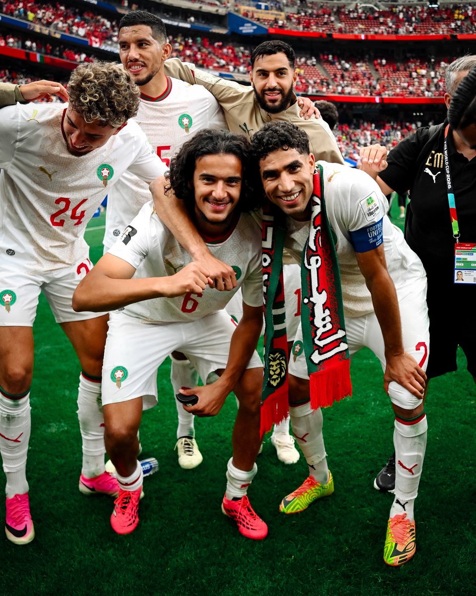 losclive's tweet photo. 🇨🇦 𝑪𝒂𝒏𝒂𝒅𝒂 0️⃣-3️⃣ 𝑴𝒂𝒓𝒐𝒄 🇲🇦 

Le Marco d’Ayyoub Bouaddi continue son parcours dans cette Coupe du Monde et élimine le Canada avec une victoire 3-0 👊

Ayyoub était une nouvelle fois titulaire 🫡
Le Maroc retrouvera la France, jeudi 9 juillet à 22h pour les quarts de finale 👀