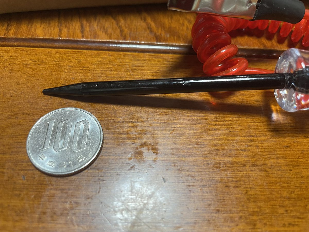 DORAGONAR's tweet photo. AliExpressでポチッた検電テスター
大きさがアレですが先端を削って尖らせたらコネクターチェックで便利そう https://t.co/GXu8mBHno5