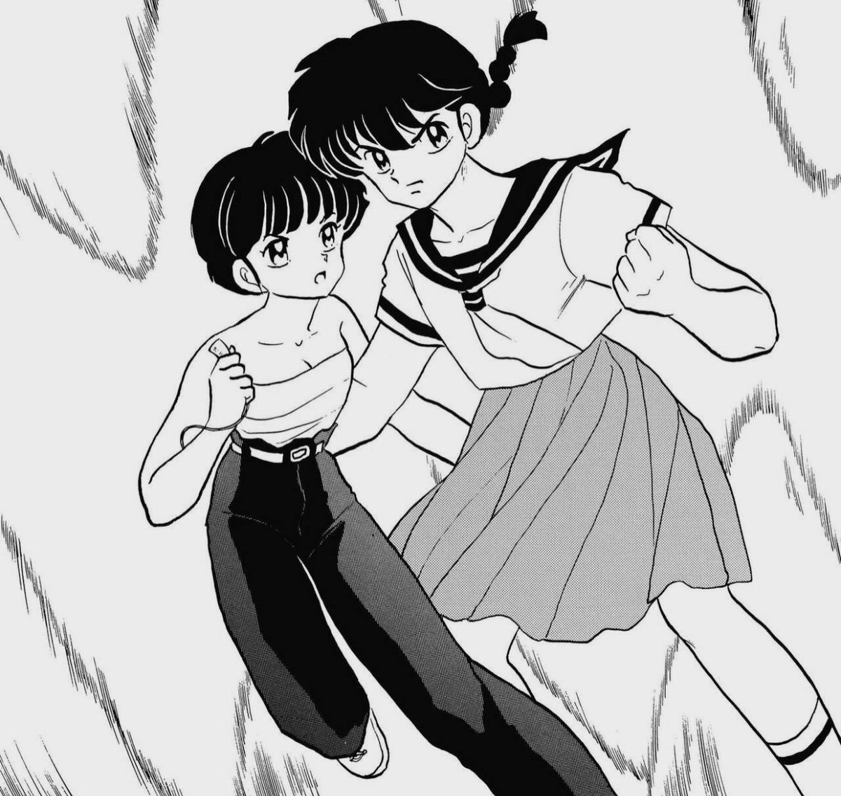 CharlieDVan's tweet photo. A redraw of one of my favorite panels. #ranma #RanmaxAkane #rankane #redraw #art #fanart https://t.co/0QnRctSioj