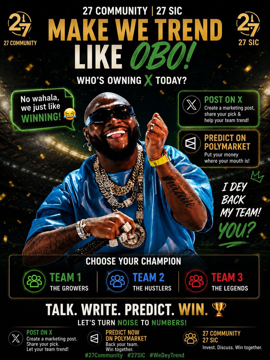 Matador369369's tweet photo. Team 1 is locked in today. Post, predict, win.

Turning noise into numbers 

@27SIC @S27community 
#27SIC  #27Community https://t.co/PopQlf28ii