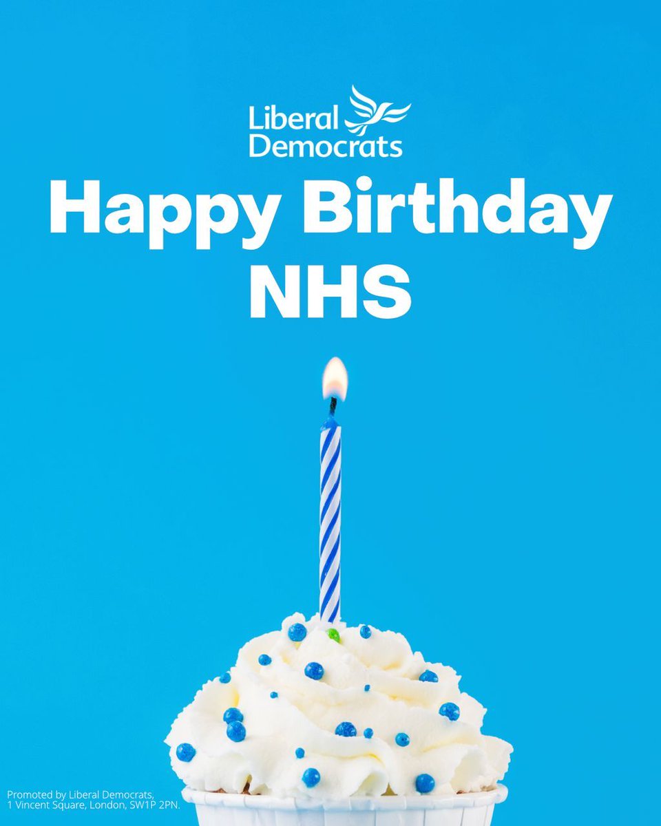 libdemlocalgov's tweet photo. Happy Birthday to the NHS.

Thank you to all the NHS staff working hard to care for us and keep us healthy. https://t.co/iOdSCLm8Ci