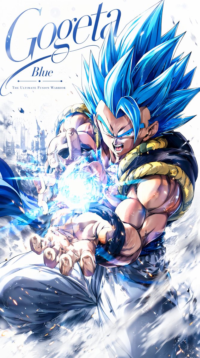 Solaneko555's tweet photo. 💙限界を超えた究極の融合戦士 ― 超サイヤ人ゴジータブルー
ゴジータブルーを、迫力あるポスターアートに仕上げました。
#ドラゴンボール #DragonBall #ドラゴンボール超 #ゴジータ #ゴジータブルー #Gogeta #SuperSaiyanBlue #SSGSS #Anime #アニメ #ファンアート #AIイラスト #AIArt https://t.co/5l0v4VIhFu