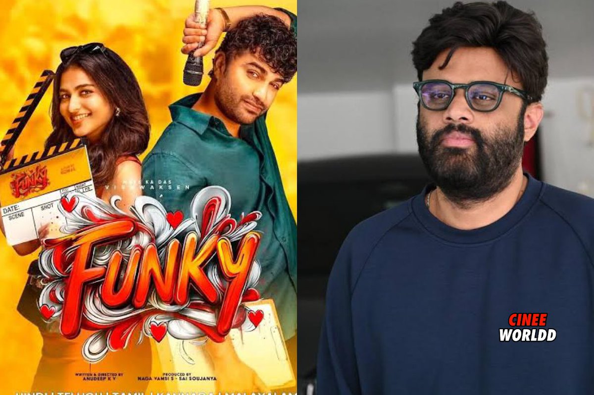 Cinee_Worldd's tweet photo. Naga Vamsi about #Funky Failure:

“Konni konni Avid room lone peladam ledhu ani ardham ayindi.

Sare manam Anudeep audience kademo… manam judge cheyalekapotunnam emo. Anudeep comedy audience enjoy chestaremo anukunnanu.” https://t.co/H9AuT9gBah